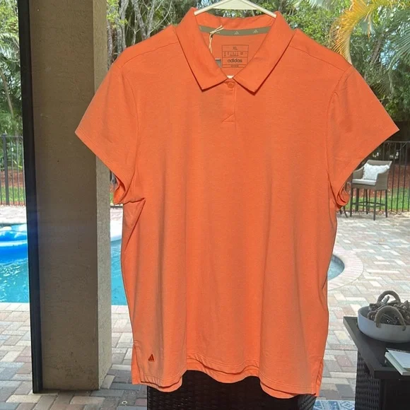 adidas Tops Nwt Adidas Womens Goto Heathered Polo Golf Tshirt